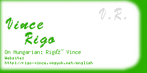 vince rigo business card